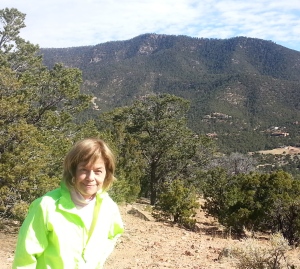 At the top of Monte Sol, Atalaya Peak in the background.